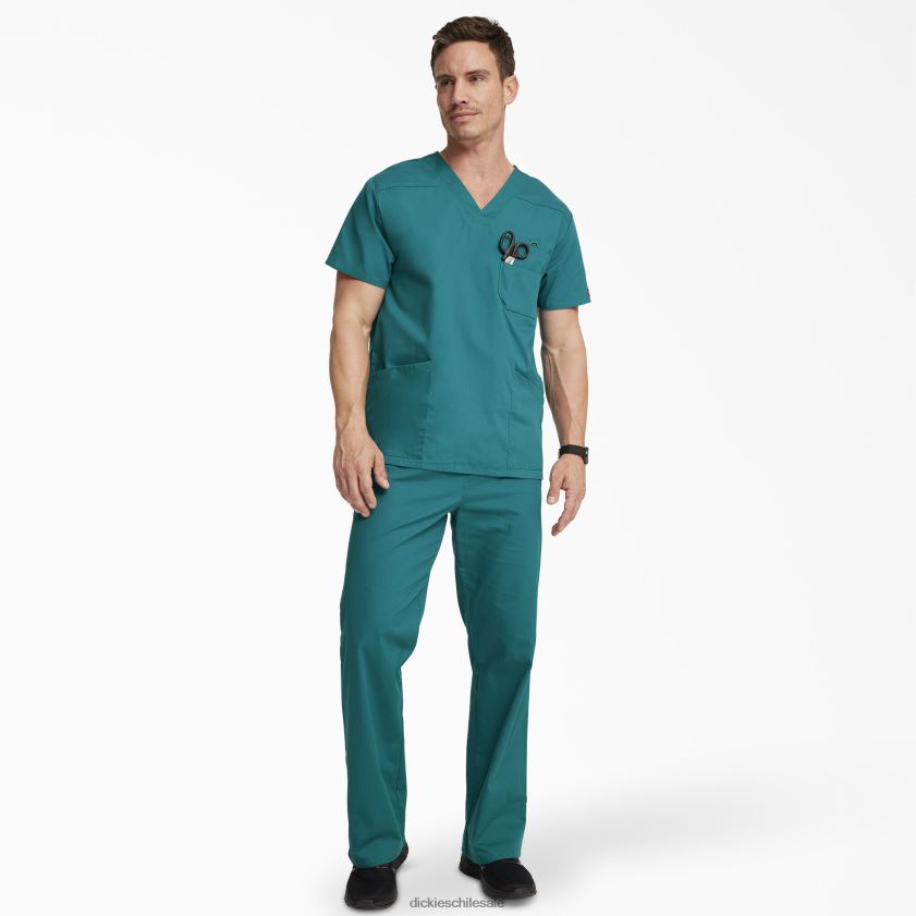 regular hombres blusa médica con cuello en V de la firma eds Dickies vestir X4H0F1263