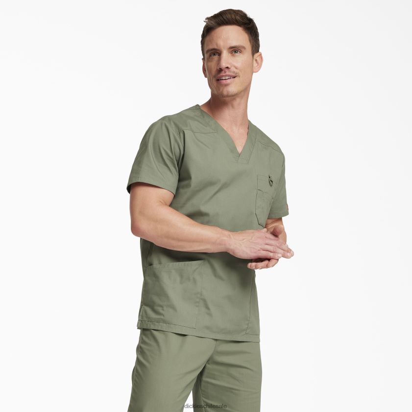 regular hombres blusa médica con cuello en V de la firma eds Dickies vestir X4H0F1266
