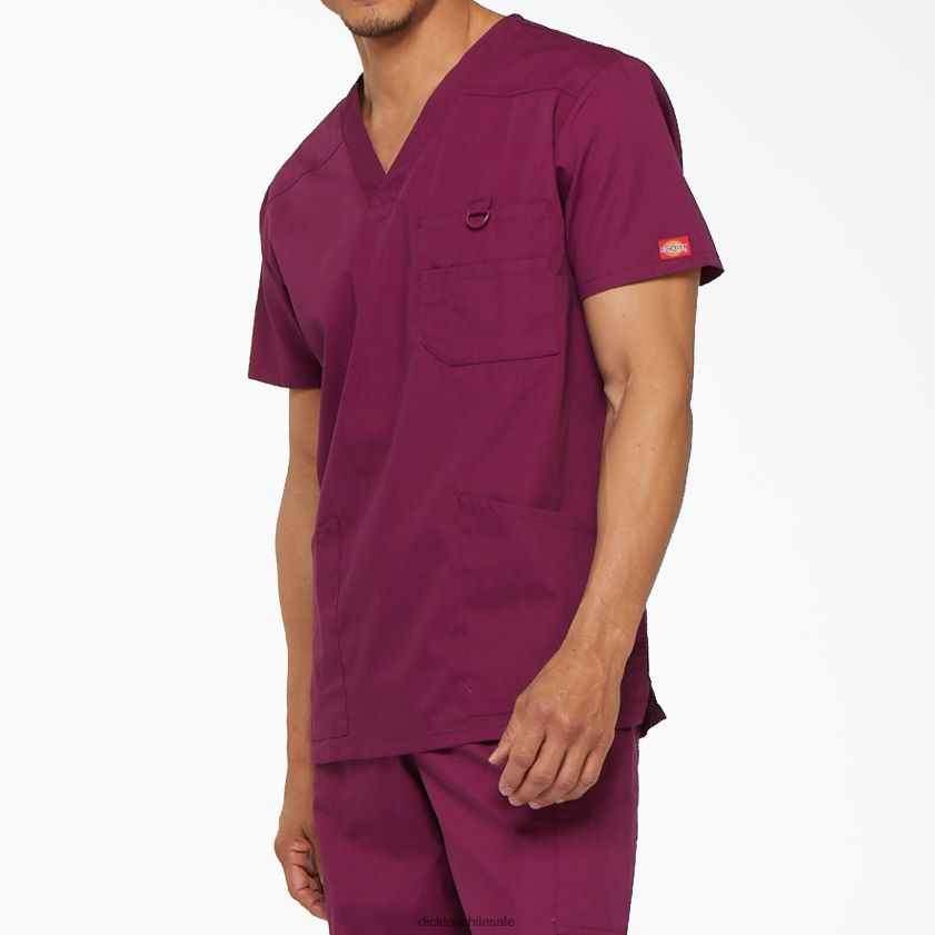 regular hombres blusa médica con cuello en V de la firma eds Dickies vestir X4H0F1269