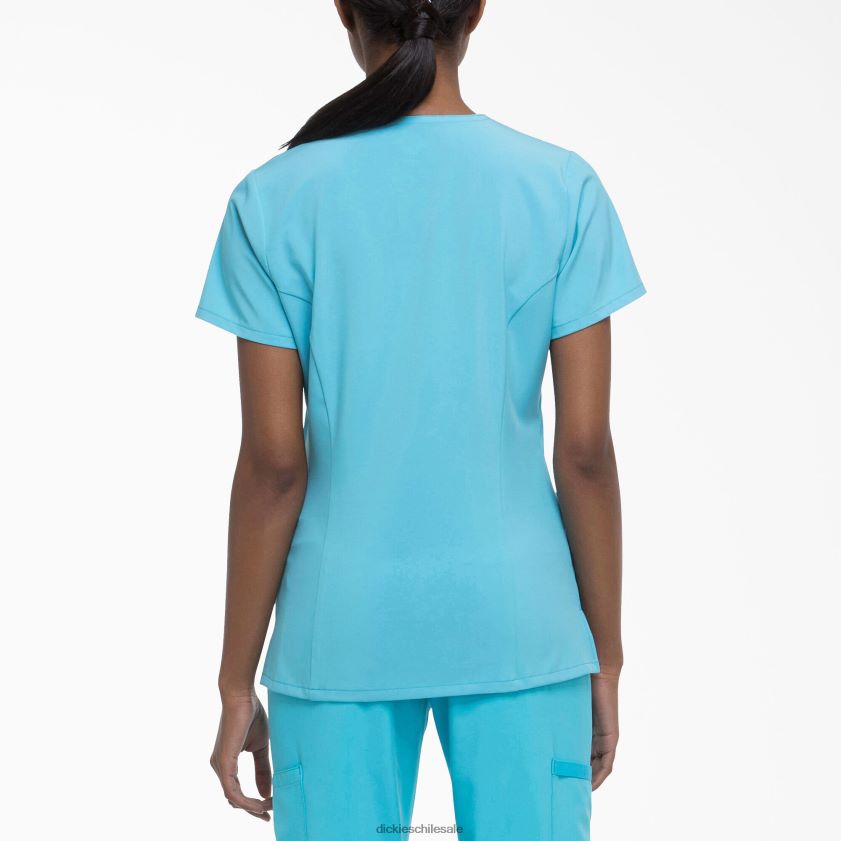turquesa (tq) mujer blusa médica eds essentials con cuello en v Dickies vestir X4H0F2459