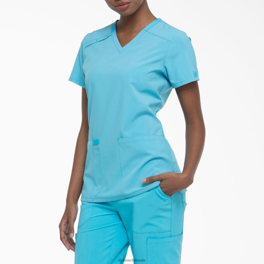 turquesa (tq) mujer blusa médica eds essentials con cuello en v Dickies vestir X4H0F2459