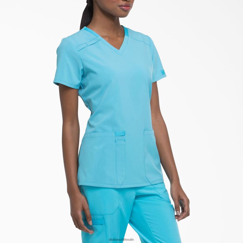 turquesa (tq) mujer blusa médica eds essentials con cuello en v Dickies vestir X4H0F2459