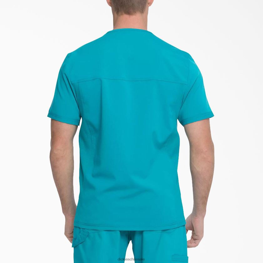 verde azulado (dtl) hombres blusa médica Balance con cuello en V Dickies vestir X4H0F1364