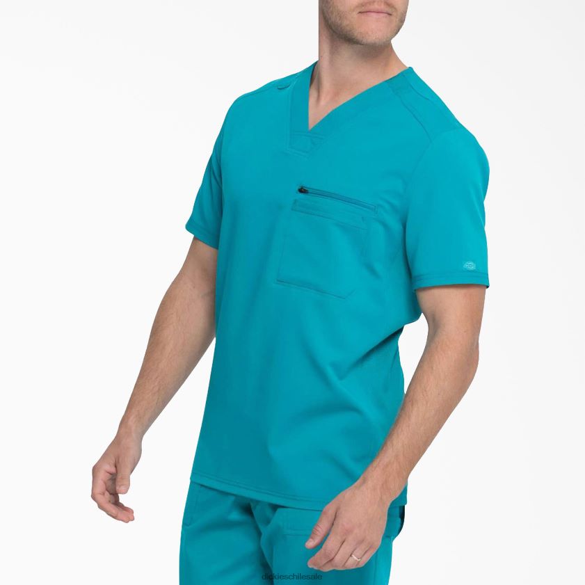 verde azulado (dtl) hombres blusa médica Balance con cuello en V Dickies vestir X4H0F1364