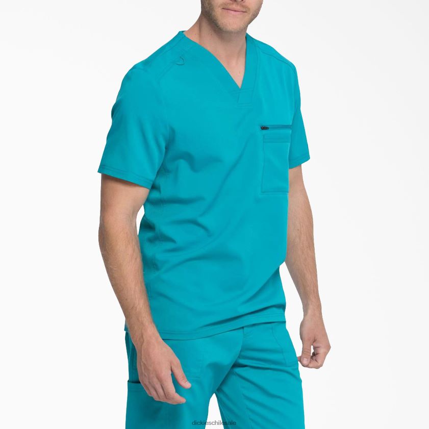 verde azulado (dtl) hombres blusa médica Balance con cuello en V Dickies vestir X4H0F1364