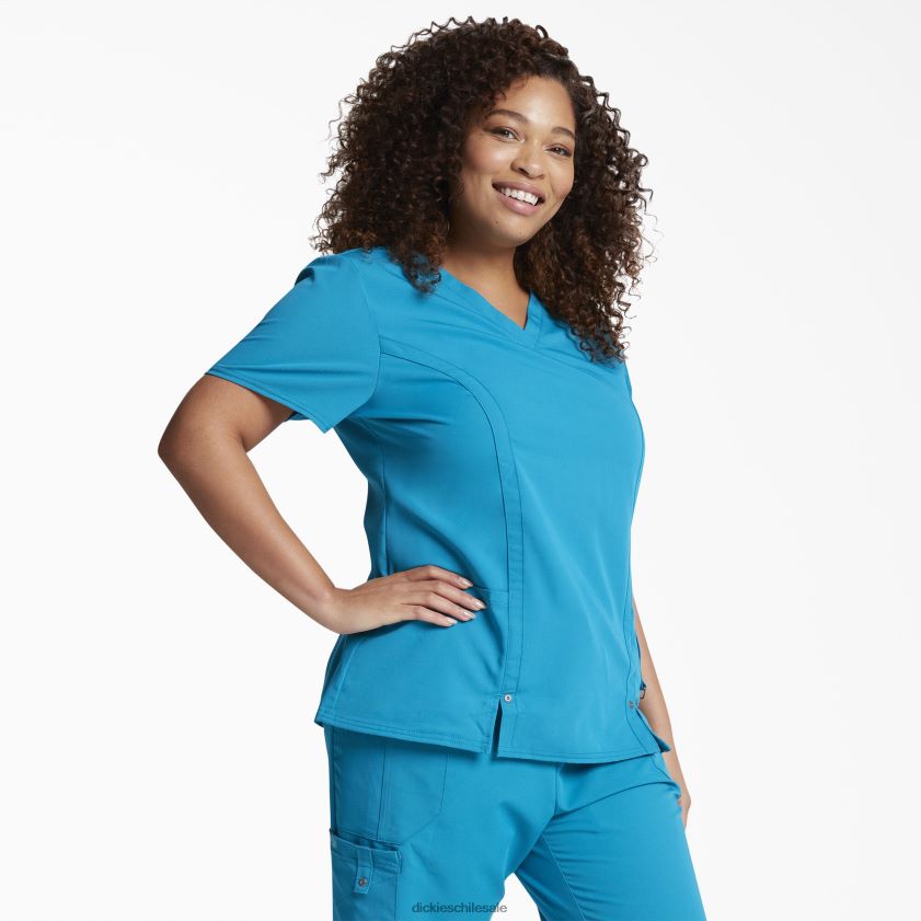 verde azulado (dtl) mujer Blusa médica xtreme stretch con cuello en V Dickies vestir X4H0F2464