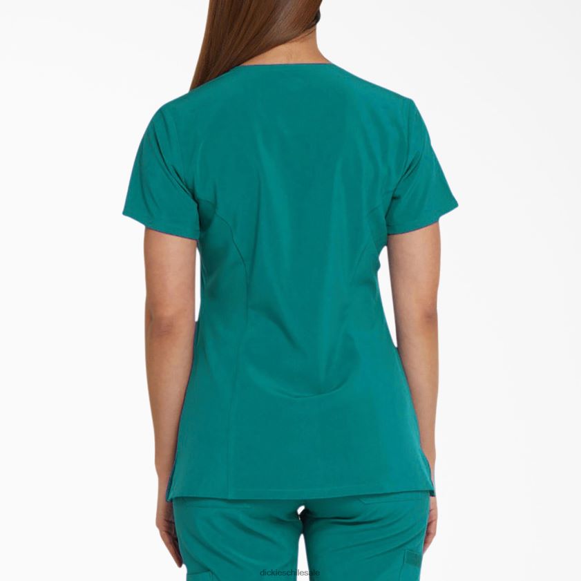 verde azulado (dtl) mujer blusa médica eds essentials con cuello en v Dickies vestir X4H0F2447