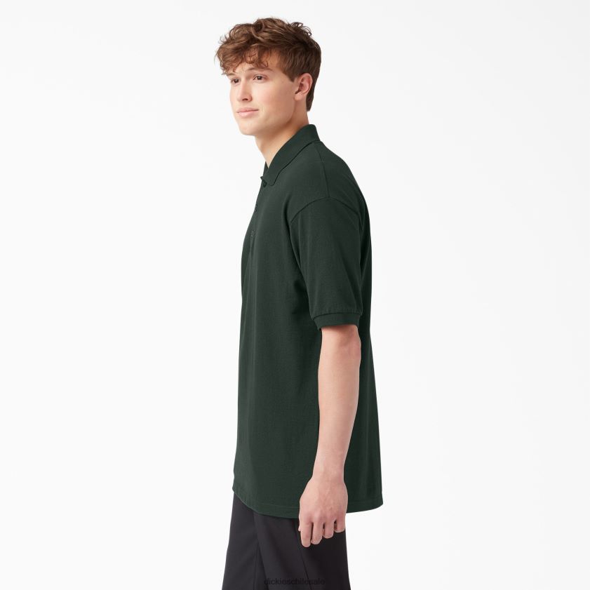 verde cazador (gh) hombres polo de manga corta de piqué talla adulto Dickies vestir X4H0F664