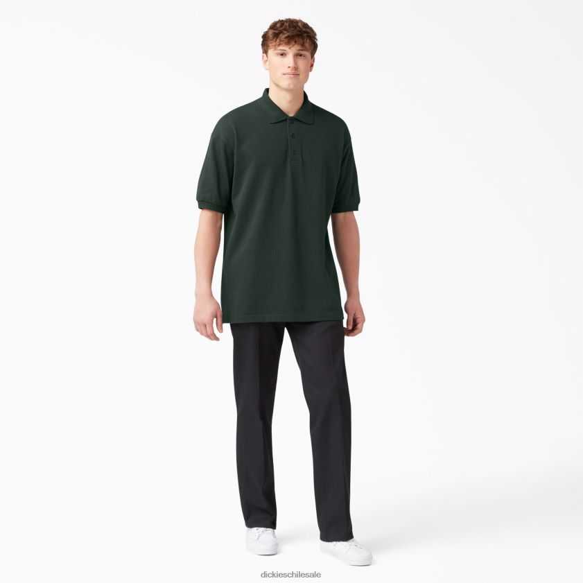 verde cazador (gh) hombres polo de manga corta de piqué talla adulto Dickies vestir X4H0F664