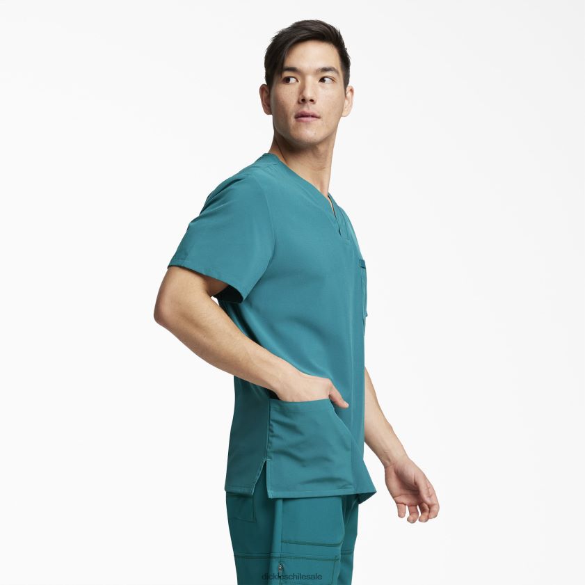 verde cazador (htr) hombres Blusa médica eds essentials con cuello en v y bolsillos de parche Dickies vestir X4H0F1433