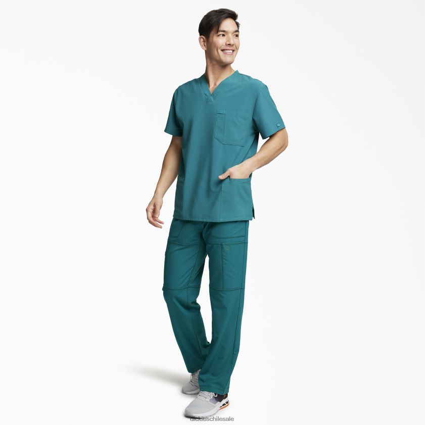 verde cazador (htr) hombres Blusa médica eds essentials con cuello en v y bolsillos de parche Dickies vestir X4H0F1433