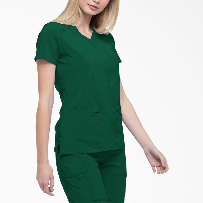 verde cazador (htr) mujer Blusa médica eds essentials con efecto cruzado Dickies vestir X4H0F2639