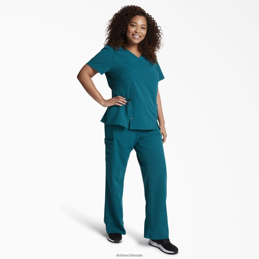 verde cazador (htr) mujer Blusa médica xtreme stretch con cuello en V Dickies vestir X4H0F2468
