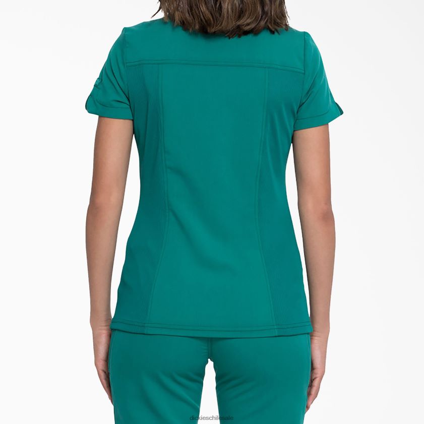 verde cazador (htr) mujer blusa médica balance con efecto cruzado Dickies vestir X4H0F2539