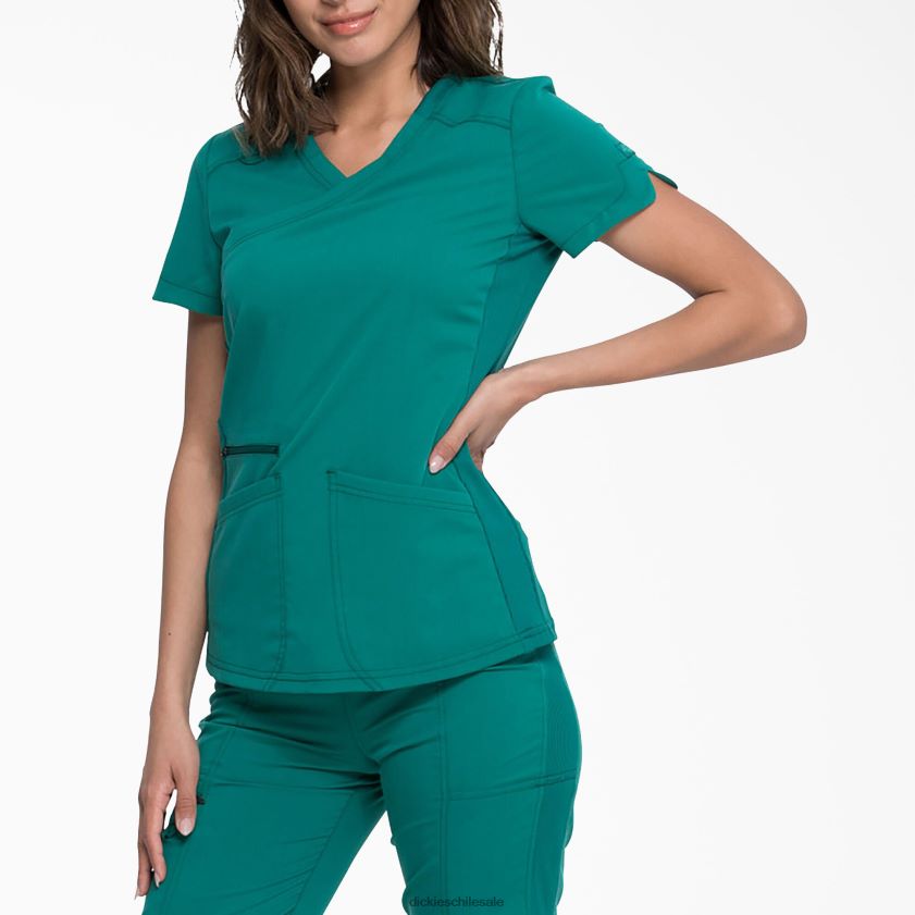 verde cazador (htr) mujer blusa médica balance con efecto cruzado Dickies vestir X4H0F2539