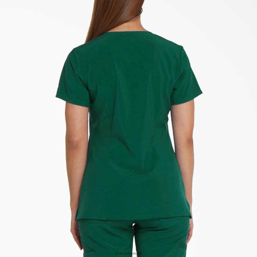 verde cazador (htr) mujer blusa médica eds essentials con cuello en v Dickies vestir X4H0F2453
