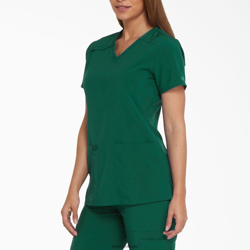 verde cazador (htr) mujer blusa médica eds essentials con cuello en v Dickies vestir X4H0F2453