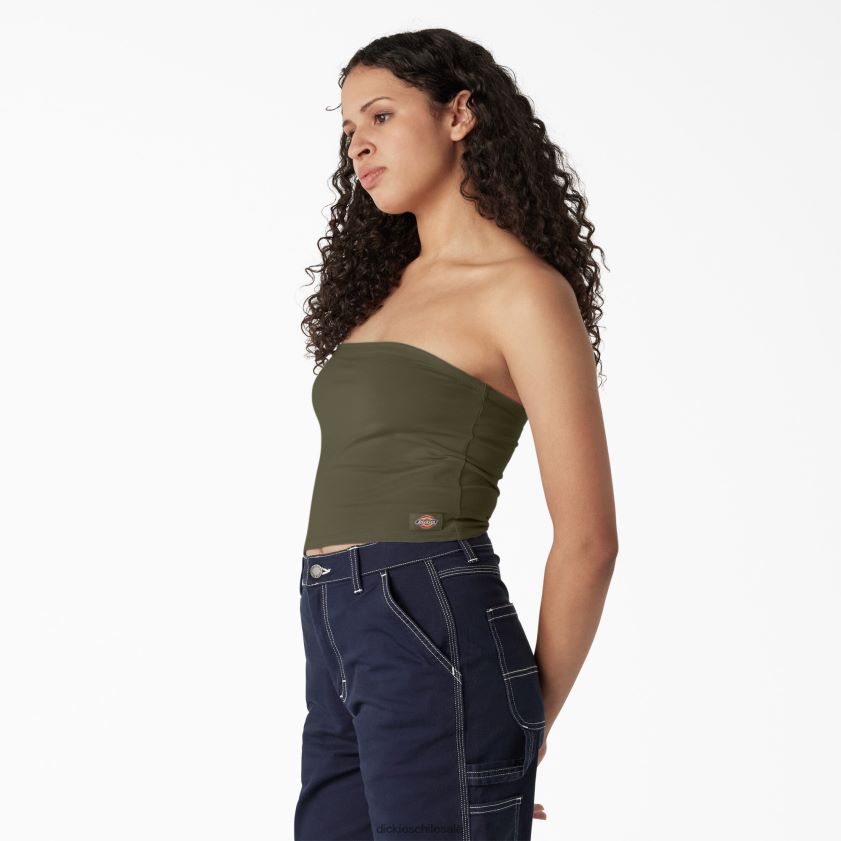 verde militar (ml) mujer parte superior de tubo de punto Dickies vestir X4H0F2168