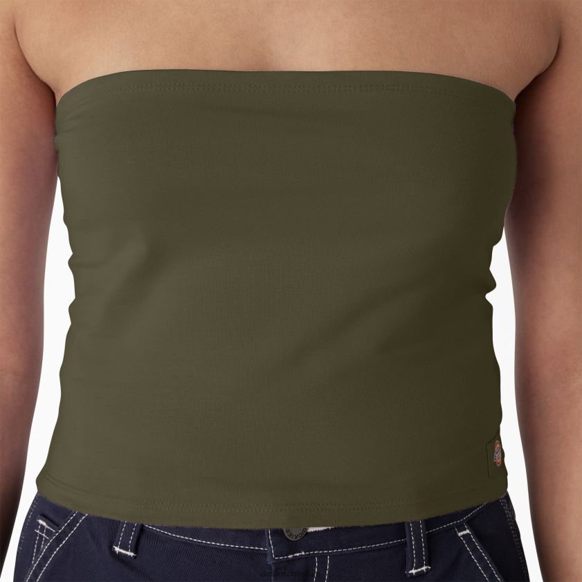 verde militar (ml) mujer parte superior de tubo de punto Dickies vestir X4H0F2168