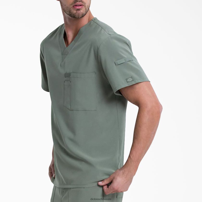verde oliva (oli) hombres blusa médica eds essentials con cuello en v Dickies vestir X4H0F1331