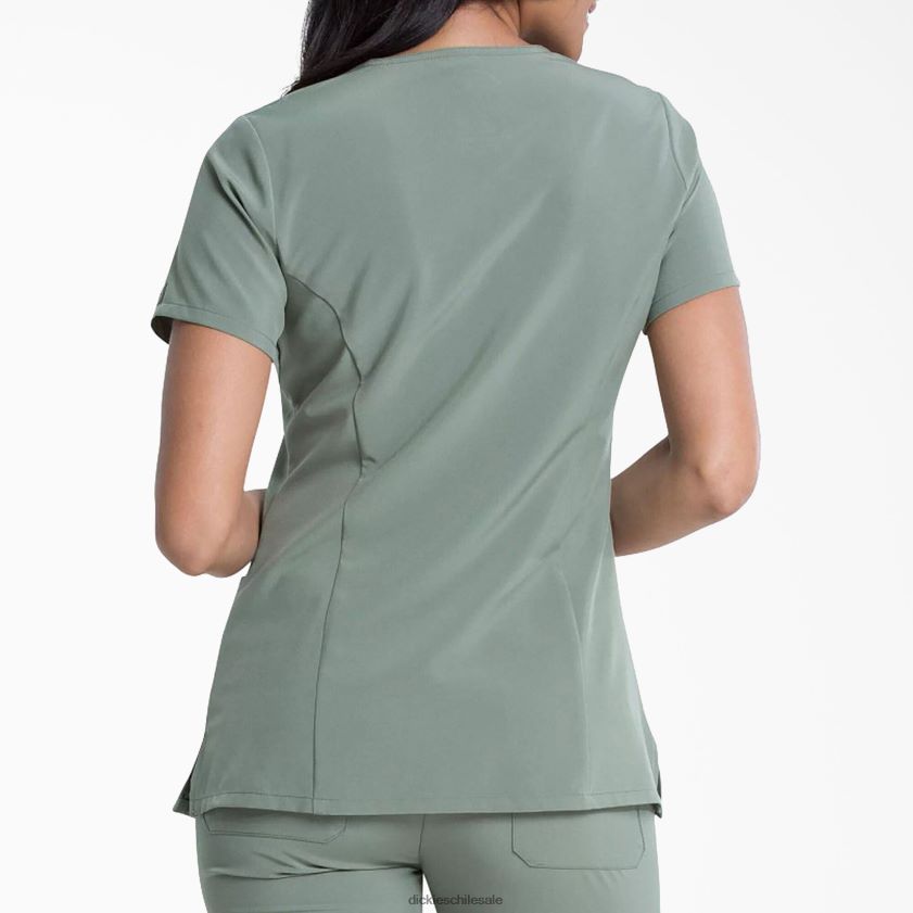 verde oliva (oli) mujer blusa médica eds essentials con cuello en v Dickies vestir X4H0F2455