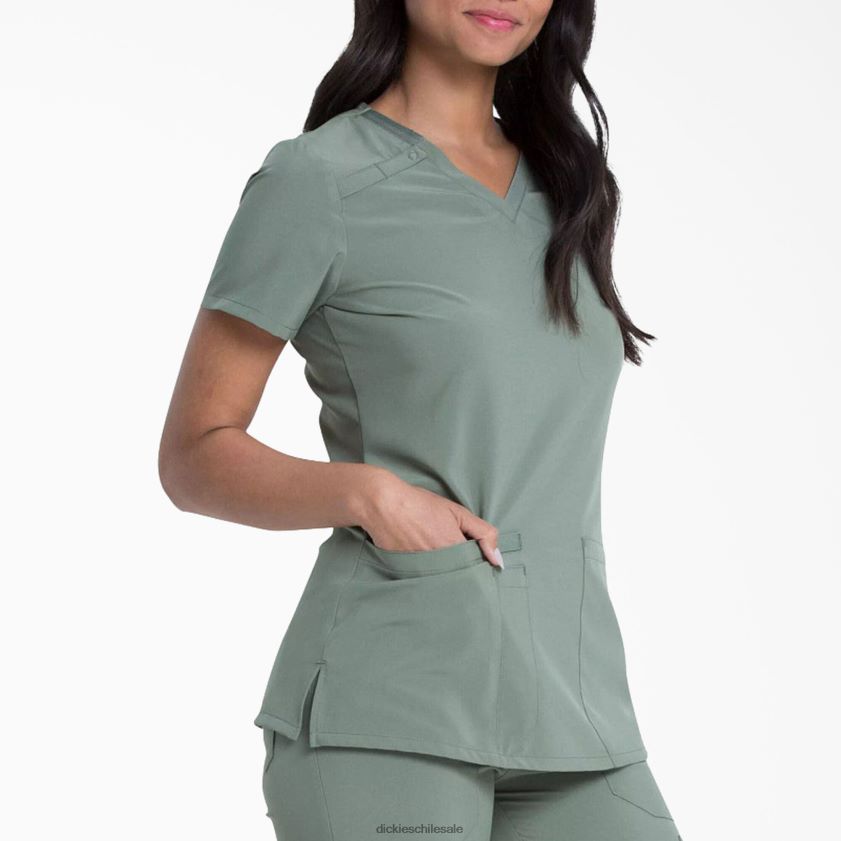 verde oliva (oli) mujer blusa médica eds essentials con cuello en v Dickies vestir X4H0F2455