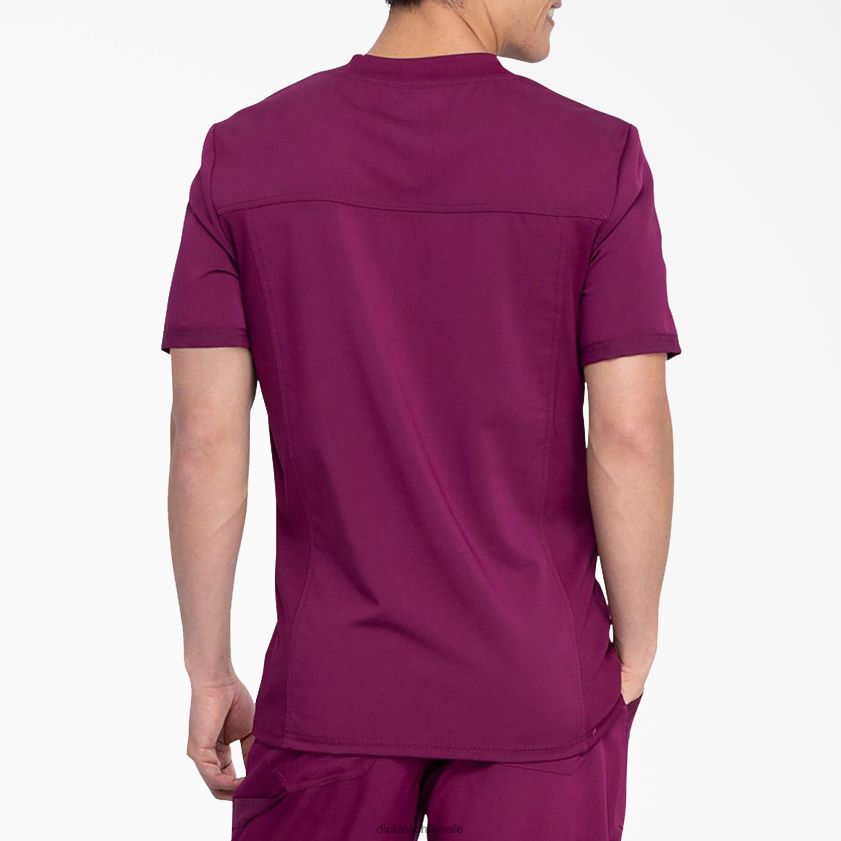 vino (ganar) hombres Blusa médica Balance con cuello en V y bolsillos de parche Dickies vestir X4H0F1414