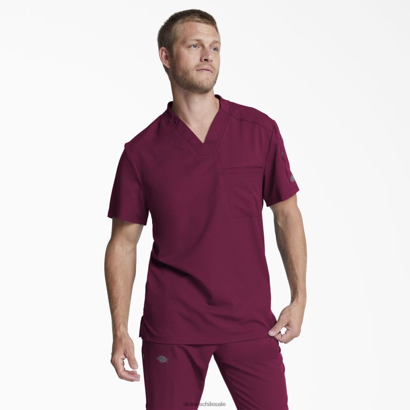 vino (ganar) hombres Blusa médica dynamix con cuello en V y bolsillo con cremallera Dickies vestir X4H0F1256