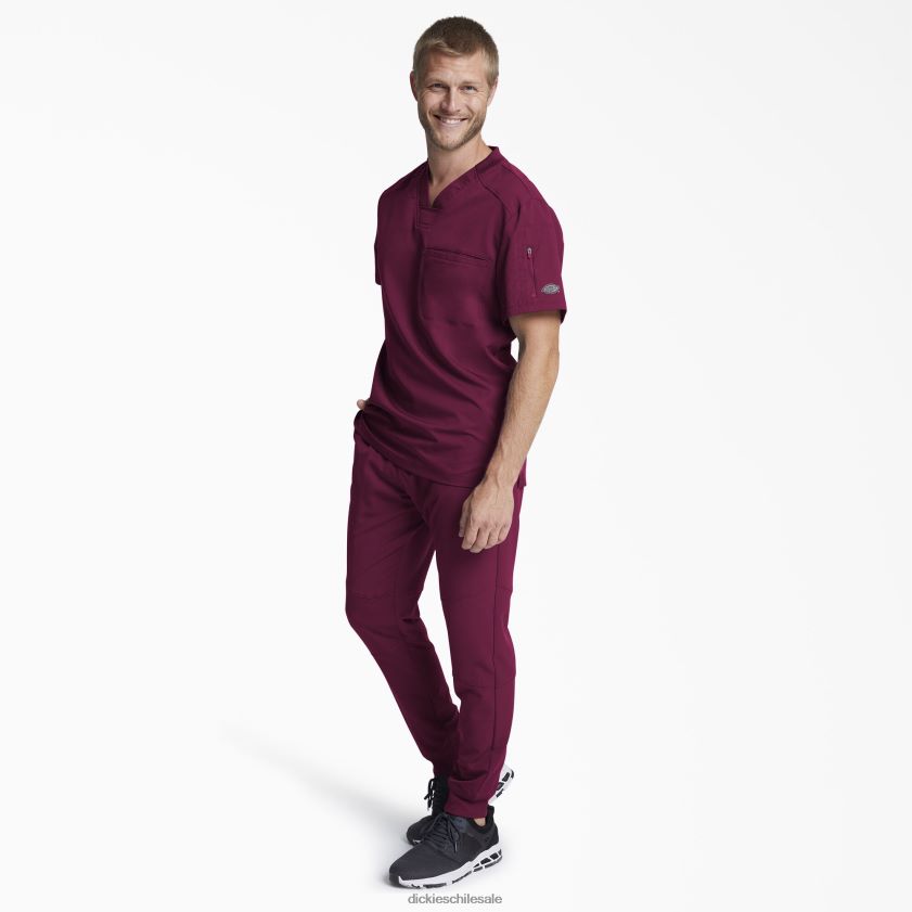 vino (ganar) hombres Blusa médica dynamix con cuello en V y bolsillo con cremallera Dickies vestir X4H0F1256