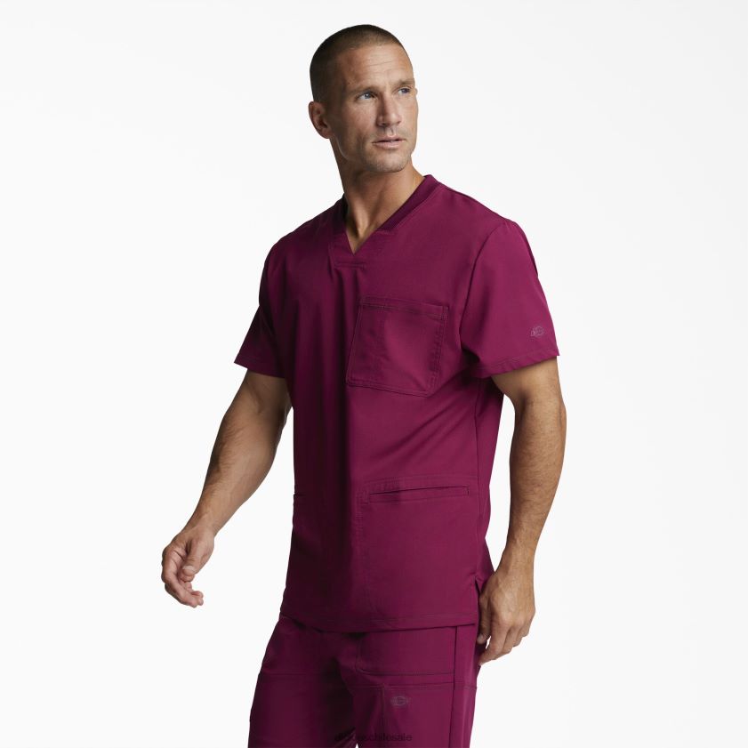vino (ganar) hombres blusa médica dynamix con cuello en v Dickies vestir X4H0F1360