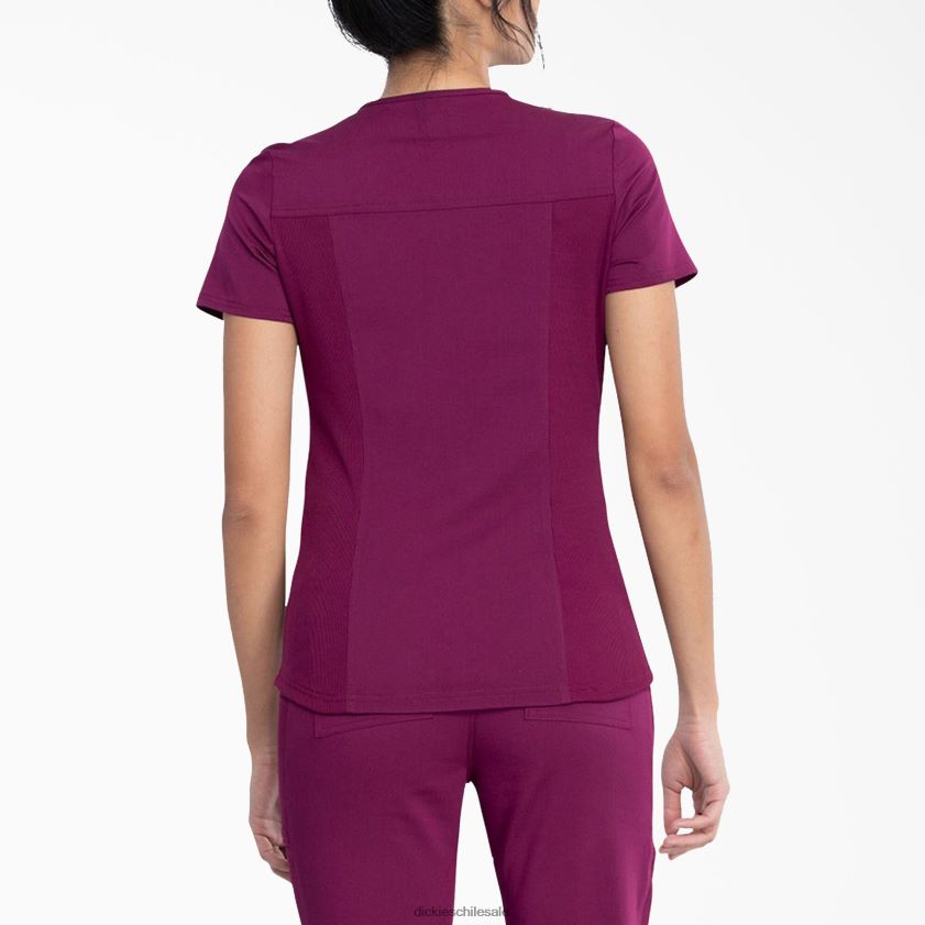 vino (ganar) mujer Blusa médica Balance con cuello en V y bolsillo con cierre Dickies vestir X4H0F2481