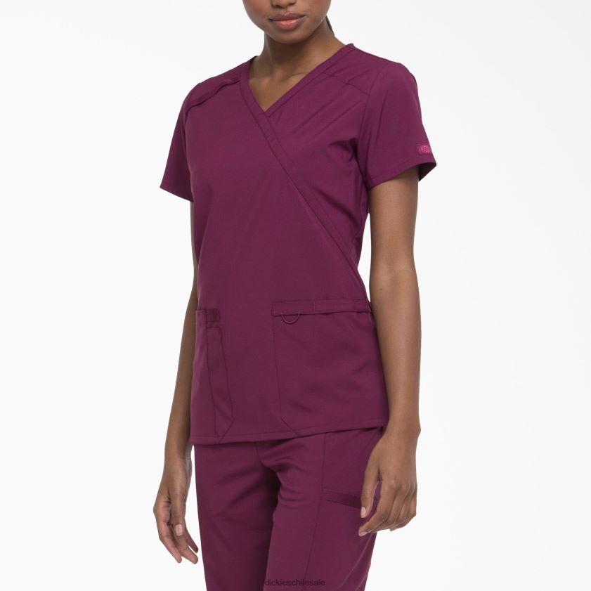 vino (ganar) mujer Blusa médica eds essentials con efecto cruzado Dickies vestir X4H0F2643
