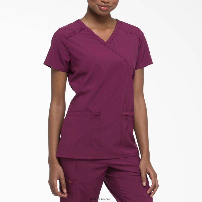 vino (ganar) mujer Blusa médica eds essentials con efecto cruzado Dickies vestir X4H0F2643