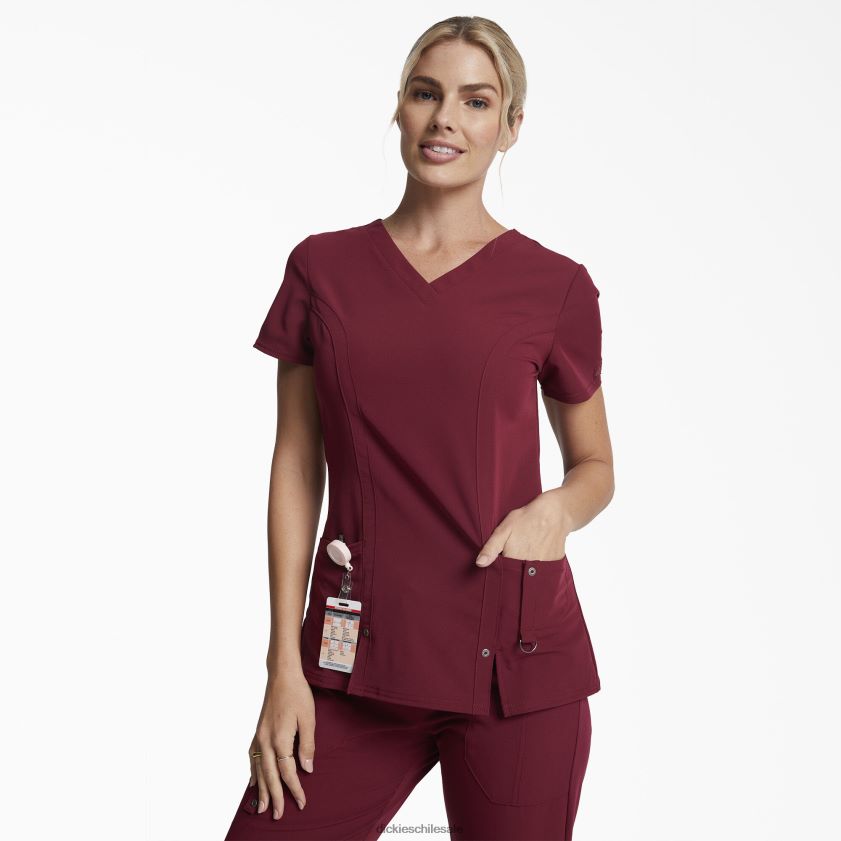vino (ganar) mujer Blusa médica xtreme stretch con cuello en V Dickies vestir X4H0F2472