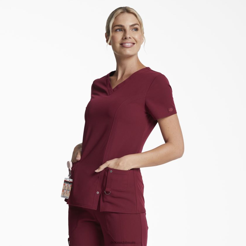 vino (ganar) mujer Blusa médica xtreme stretch con cuello en V Dickies vestir X4H0F2472
