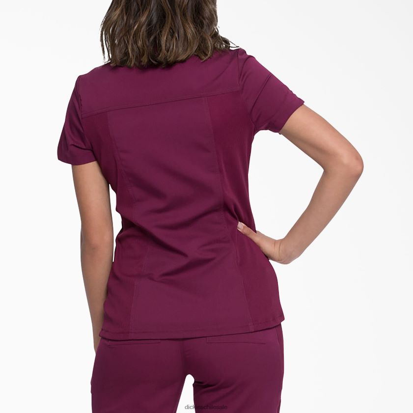 vino (ganar) mujer blusa médica balance con efecto cruzado Dickies vestir X4H0F2543