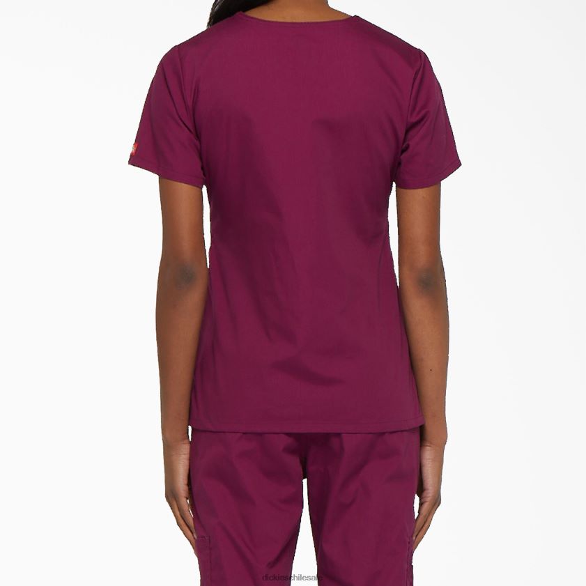 vino (ganar) mujer blusa médica con efecto cruzado de la firma eds Dickies vestir X4H0F2625