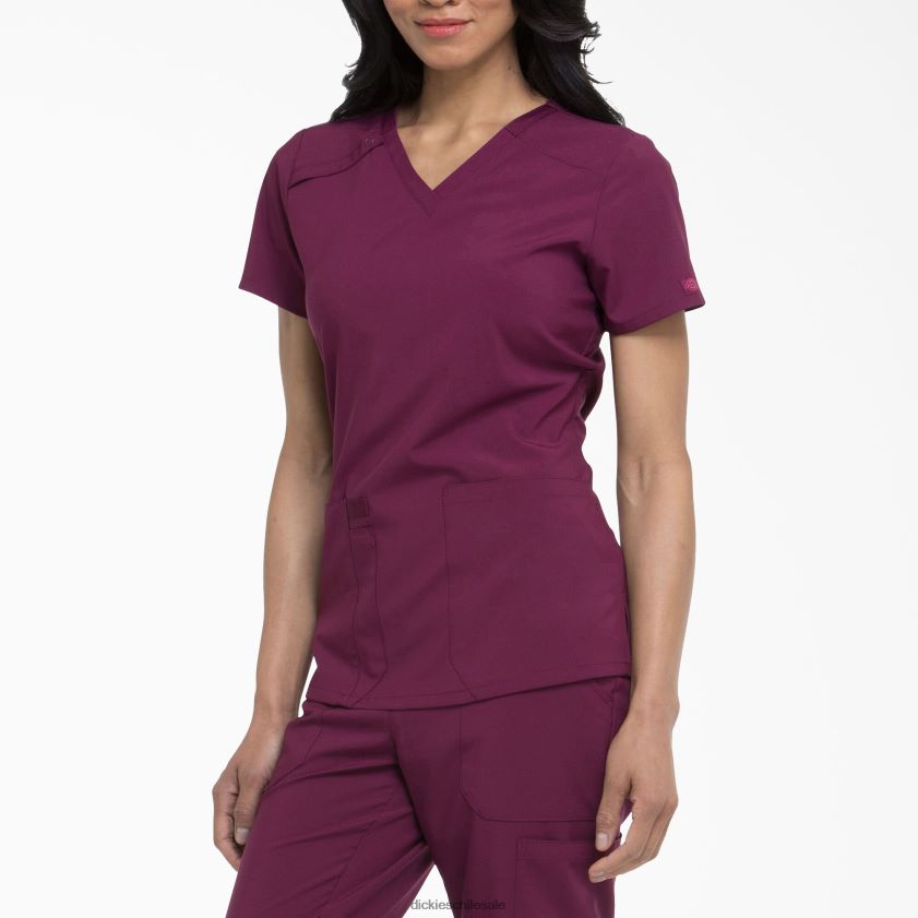 vino (ganar) mujer blusa médica eds essentials con cuello en v Dickies vestir X4H0F2460