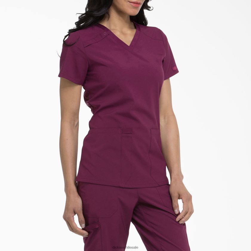 vino (ganar) mujer blusa médica eds essentials con cuello en v Dickies vestir X4H0F2460