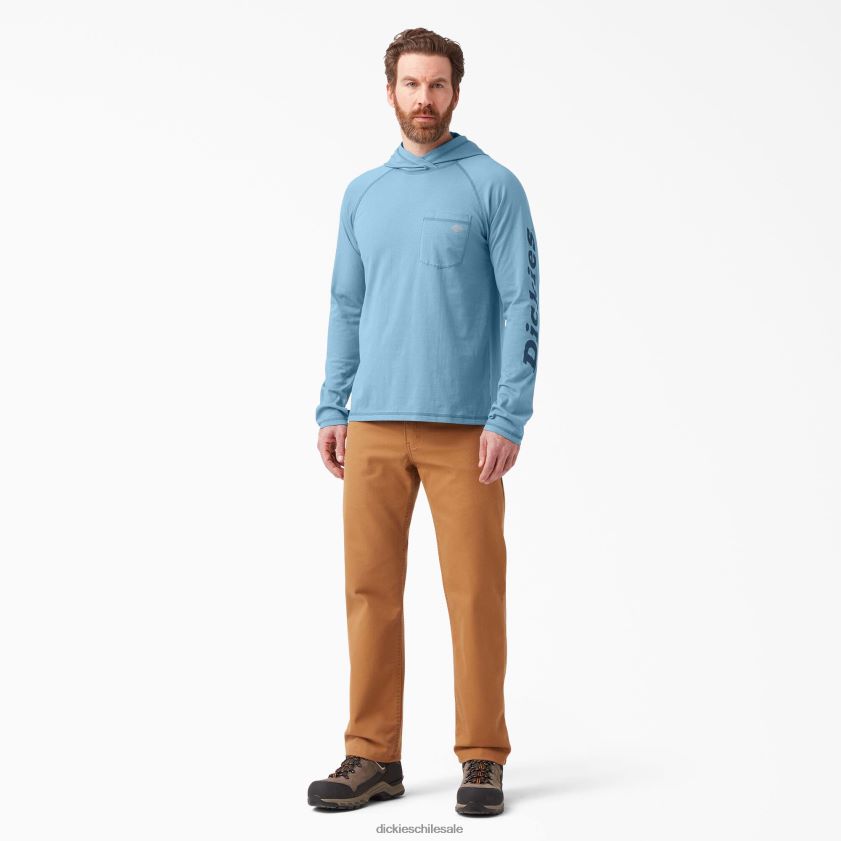 azul polvoriento (dl) hombres playera solar de rendimiento refrescante Dickies vestir X4H0F653