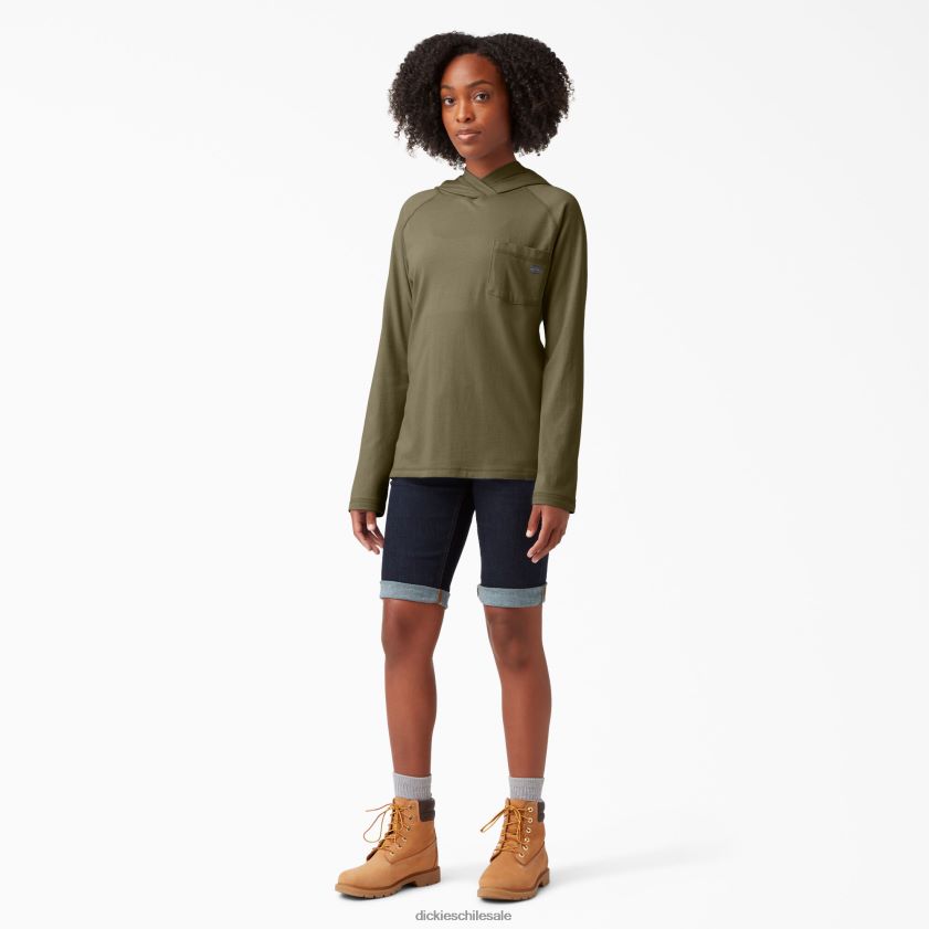 brezo verde militar (mld) mujer playera solar de rendimiento refrescante Dickies vestir X4H0F1666