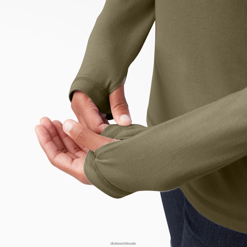 brezo verde militar (mld) mujer playera solar de rendimiento refrescante Dickies vestir X4H0F1666