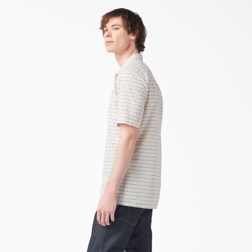 cambray azul enjuagado (rblc) hombres camisa de manga corta a rayas 1922 Dickies vestir X4H0F943