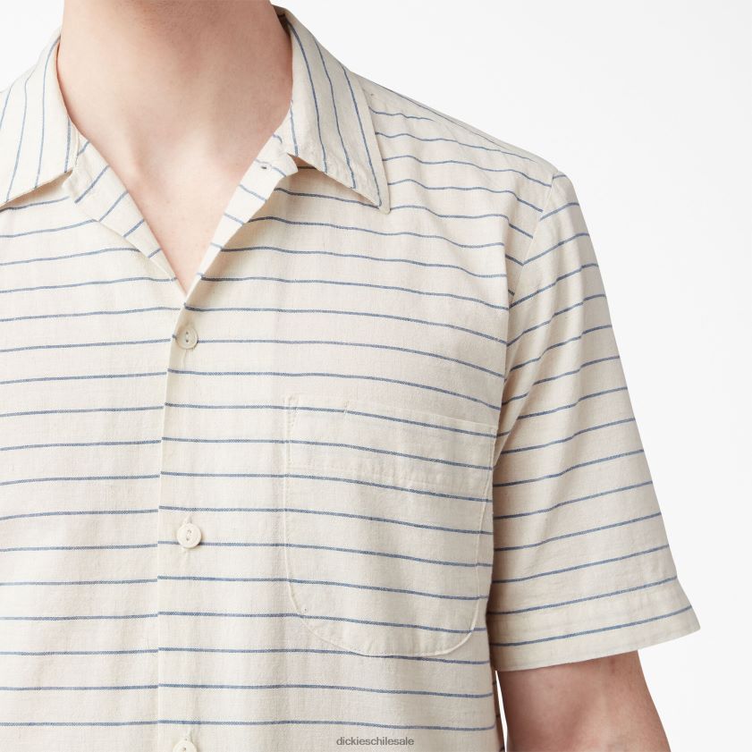 cambray azul enjuagado (rblc) hombres camisa de manga corta a rayas 1922 Dickies vestir X4H0F943