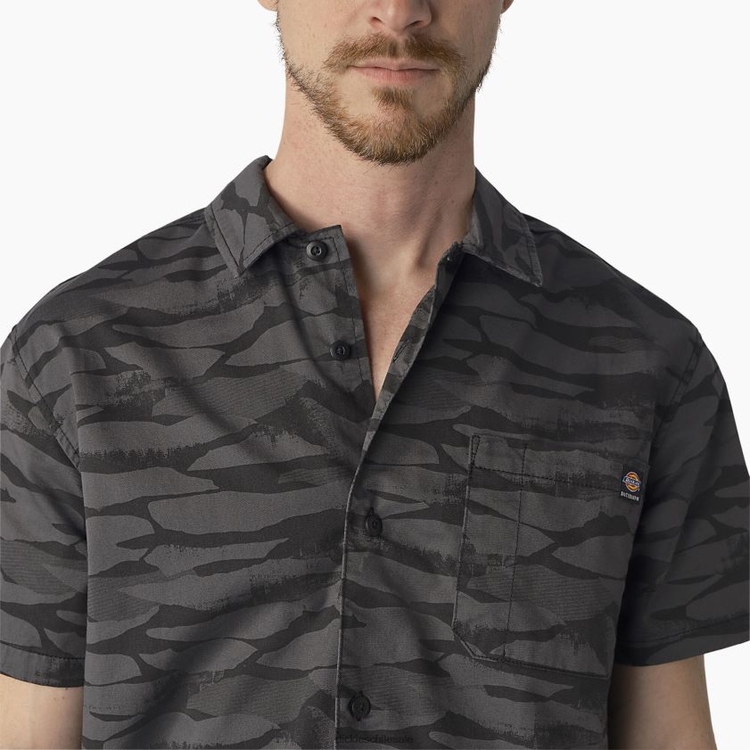 camuflaje de hormigón tonal negro (bnc) hombres camisa holgada refrescante de skateboarding Dickies vestir X4H0F824