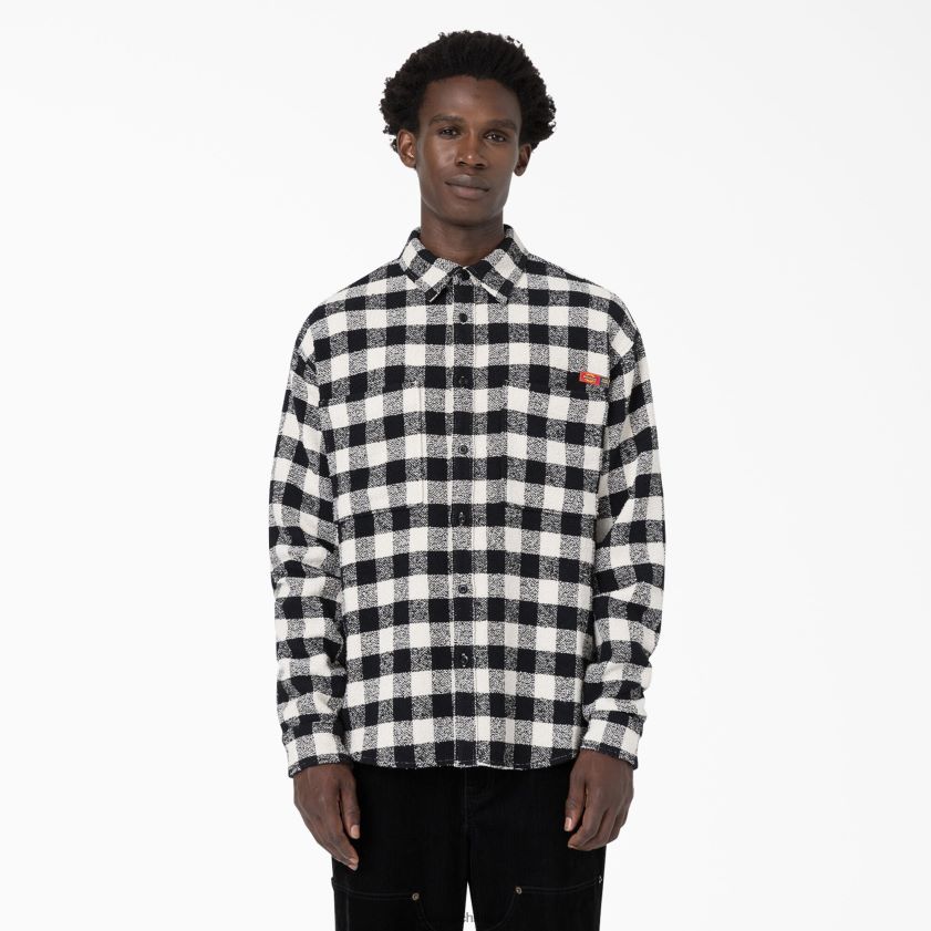 cuadros blancos y negros (awp) hombres camisa de tweed de ceremonia de apertura Dickies vestir X4H0F937