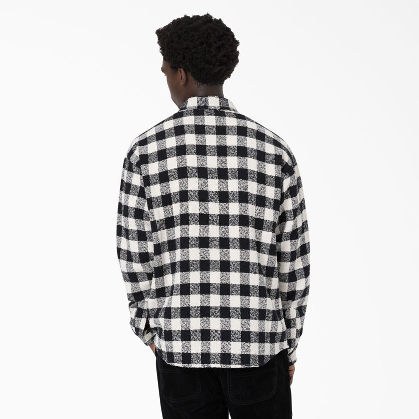 cuadros blancos y negros (awp) hombres camisa de tweed de ceremonia de apertura Dickies vestir X4H0F937