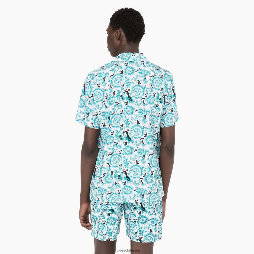 estampado floral azul (gg2) hombres camisa de manga corta roseburg Dickies vestir X4H0F588