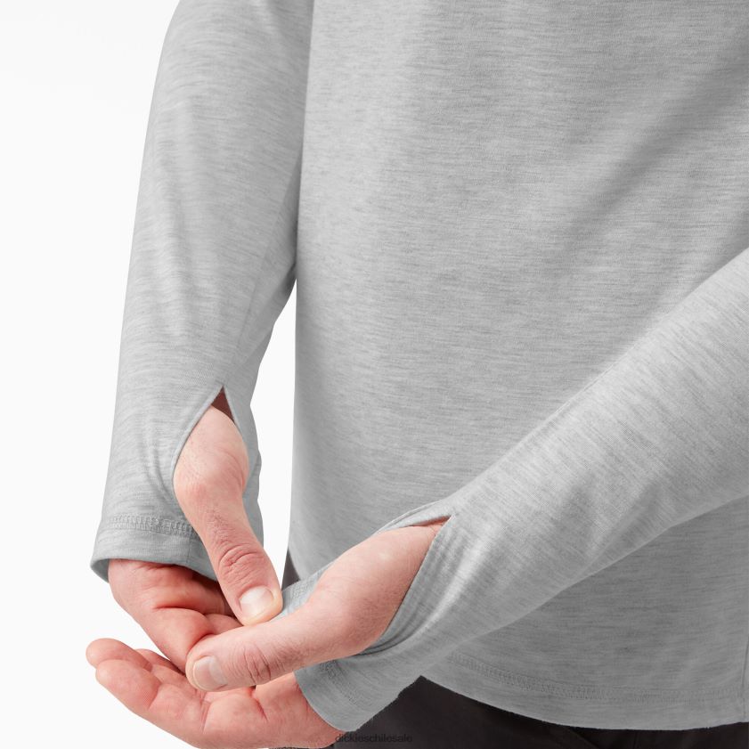 gris ceniza (ag) hombres playera solar de rendimiento refrescante Dickies vestir X4H0F650