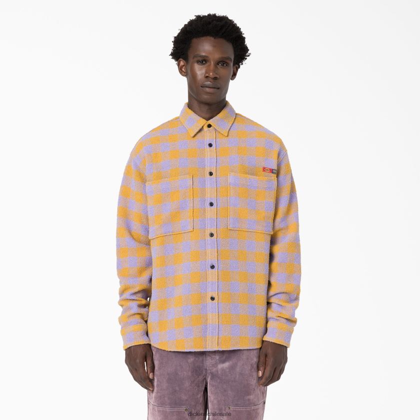 lila (lc) hombres camisa de tweed de ceremonia de apertura Dickies vestir X4H0F938